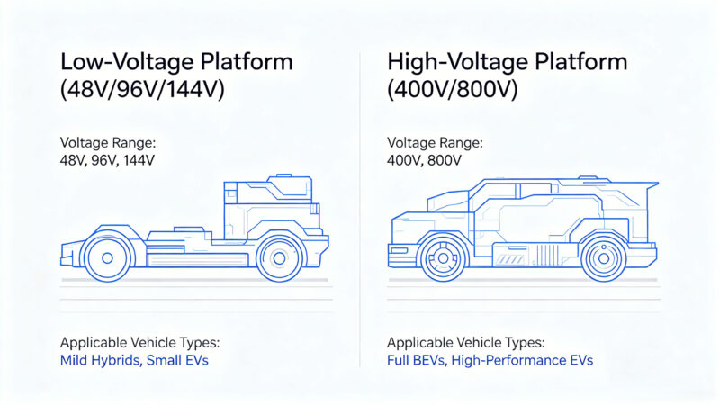 OBC supported voltage platforms